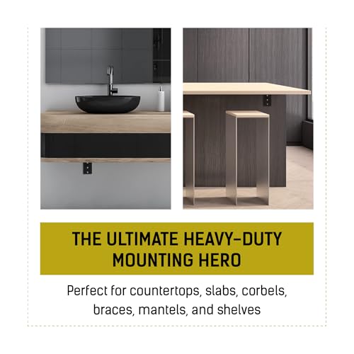 LOSTRONAUT 16" Heavy Duty L Bracket Metal Shelf Support Wall Bracket