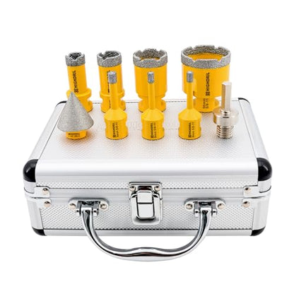 HIGHDRIL Diamond Drill Bits Kit with 5/8-11 for Porcelain Tile Ceramic - size: Thread Set 9
