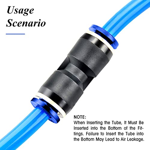 WAFJAMF 50 Pcs Straight Push Connectors 4-12mm Quick Release Hose Fittings - size: 50 Pcs