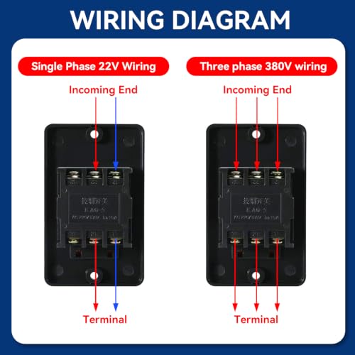 2pcs AC220V/380V Pushbutton Switch, KAO-5 ON/Off Industrial Control Button