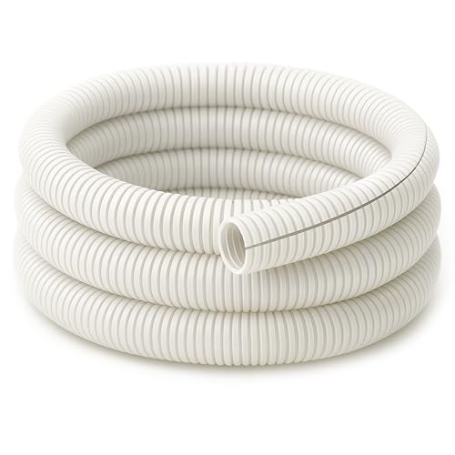 Electriduct Split Wire Loom Tubing Polyethylene Corrugated Flexible Conduit - 3/4" Nominal Size - 10 Feet - White - color: White, size: 0.75 Inch - 10 Feet