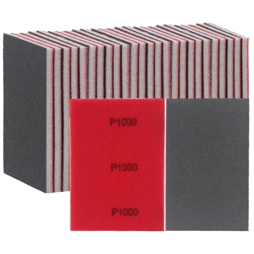 30PCS Sanding Sponge Set Ultra Fine Soft Hand Sander Block 1000Grit - size: #1000 Particle size