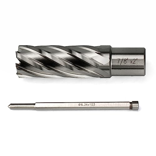 Annular Cutter JESTUOUS 3/4 Inch Weldon Shank 7/8 Cut Dia 2 Cut Depth