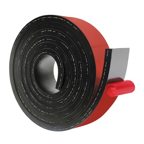 Reinforced Adhesive Solid Rubber Strips Cloth Inserted, 1/2" Thick x 2" Wide x 10' Long Self Stick Black Neoprene Rubber Rolls Perfect for DIY Insulation Cushion Gasket - size: 2" x 10', style: .500" thick(Adhesive）