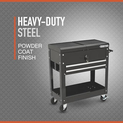 Ironton 28in. 2-Drawer Rolling Tool Cart, 350-Lb., Locking Drawers - size: 2 Drawer