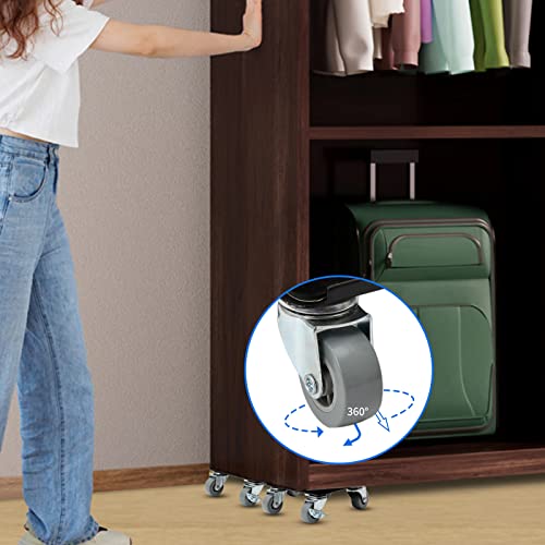 Furniture Movers with Wheels & Furniture Lifter Set, 360° Rotation Wheels Double Bearing Roller Mute，Easy to Moving Heavy Furniture - color: Square