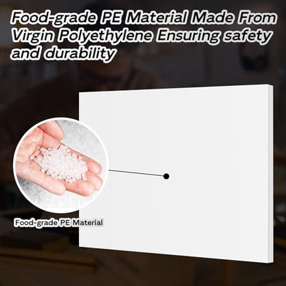 HDPE Sheet 1/2" Thick - 24"x36" HDPE Plastic Sheet, White Plastic Sheet for Crafts, DIY Projects, and Industrial Use - size: 24" x 36"