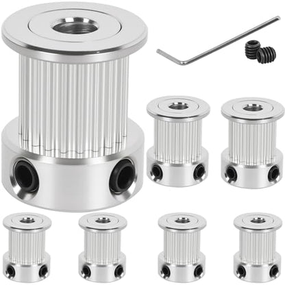 6 Pack GT2 Timing Belt Pulley 20 Teeth,5mm bore,synchronous Pulley (6, 20T-B5-10) - size: 20T-B5-10