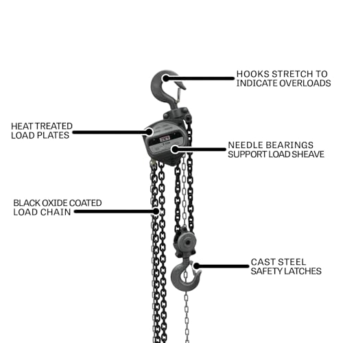 JET 3-Ton Hand Chain Hoist, 15' Lift (Model S90-300-15) - size: 3 Ton, style: 15' Lift