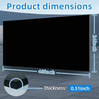 High-Density Polyethylene (HDPE) Plastic Sheet, 1/2" X 24'' X 48'' Black, Versatile Board for Machining, Home Improvements, and DIY Engineering Projects - color: Black1