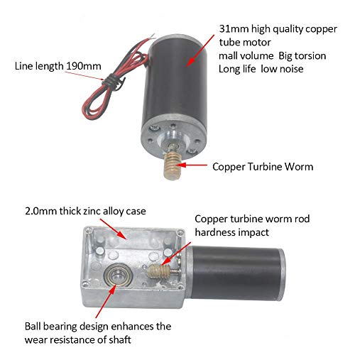 DC 12V 8mm Shaft Gear Motor High Torque Speed Reduction Electric Motor Reversible for Robotics DIY and Automation Projects - size: 12V 400RPM