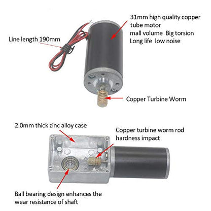DC 12V 8mm Shaft Gear Motor High Torque Speed Reduction Electric Motor Reversible for Robotics DIY and Automation Projects - size: 12V 400RPM