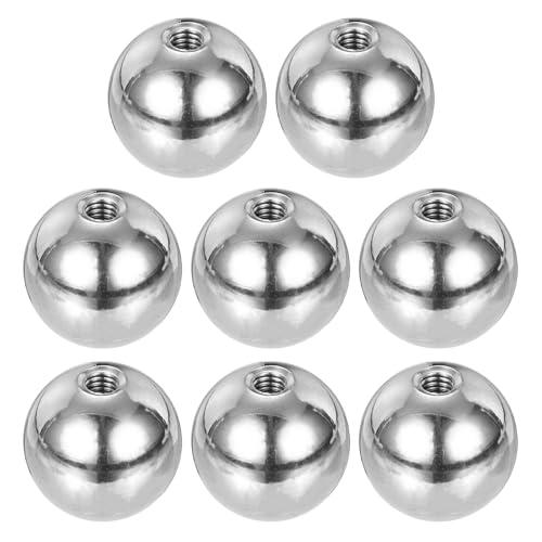 PATIKIL M4x18mm Ball Nuts Knob, 8 Pcs Female Thread 304 Stainless Steel Round Blind Hole Screw Cap Cover for Lighting Machinery DIY Decoration, Silver - size: M4x18mm