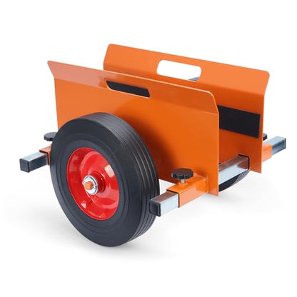 AIWFL Panel Dolly Heavy Duty 1100LBS Door Dolly Cart with 10" Solid Wheels - color: Orange