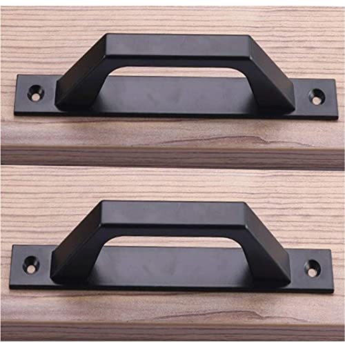 KAFENDA 2 pcs Carbon Steel Sliding Barn Door Handle Wood Gate Door Pull Handle 19.6cm (Sold by wen-) - color: 2PCS