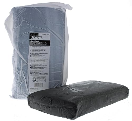 IDEAL Industries 31-605 Duct Seal Compound, 5 lb Block, Gray Putty for Sealing Junction Boxes, Service Entrances & HVAC Penetrations - size: 5 lb Block