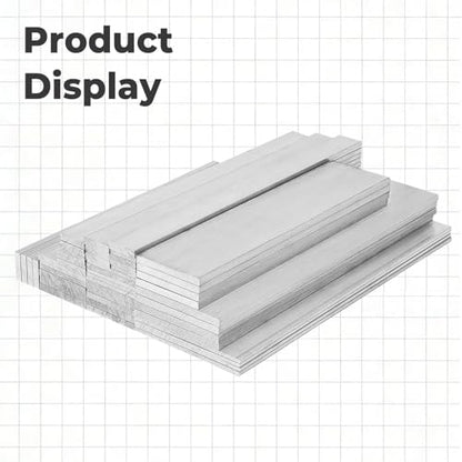 4PCS 6061 Aluminum Flat Bar 3/16" x 1" x 12"(T x W x L) - size: 3/16" x 1" x 12"
