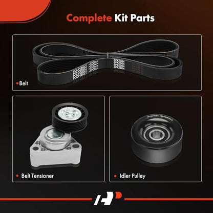 A-Premium Engine Serpentine Belt Drive Kit Compatible with Chevrolet