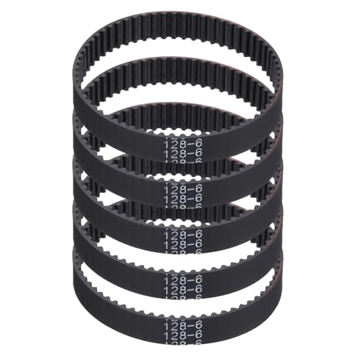 MECCANIXITY 5Pcs 128mm GT-2 Timing Belt 6mm Width 2mm Pitch Closed Loop - size: 128mm