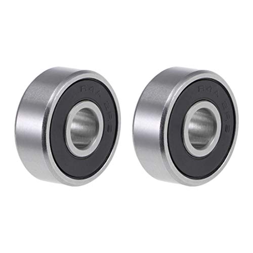 uxcell R4A-2RS Deep Groove Ball Bearing 1/4-inchx3/4-inchx9/32-inch Sealed Z2 Lever Bearings 2pcs - size: 1/4"x3/4"x9/32"