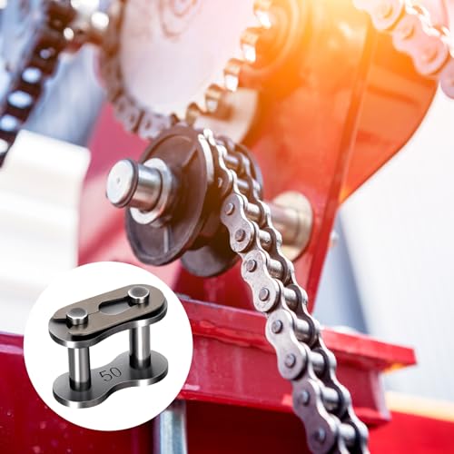 PAGOW 6pcs #50 Roller Chain Connecting Links, Master Connector Link Heavy Duty for Bycicles, Mini Bikes, Motorcycles, Go-Karts, Agricultural Machine, Home and Industrial Machinery - color: #50, 6pcs