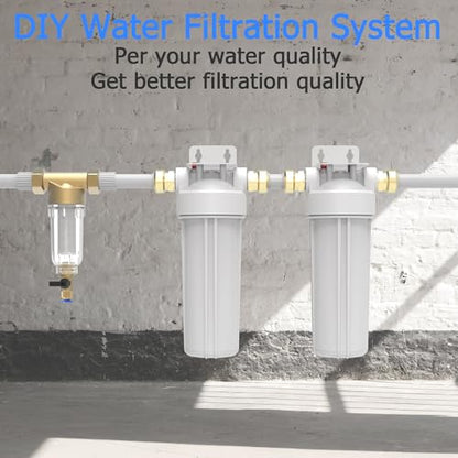 FHW10 Whole House Water Filter Housing Fit 10"x2.5" Sediment etc Filters