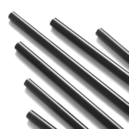 Plastic Round Rod 6-Pack - 1/2 Inch Dia 12 inch Length Black (POM) Polyoxymethylene Rods Engineering Plastic Round Bars (0.5in×12in, 6) - size: 0.5 in × 12 in