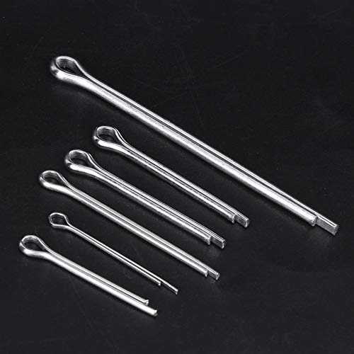 555Pcs Cotter Pin Assortment Kit, Industrial Zinc Plated Split Cotter Pin Set, Mechanical Fasteners, Metal Fastener Set, Hardware Assortment Kit for Machinery