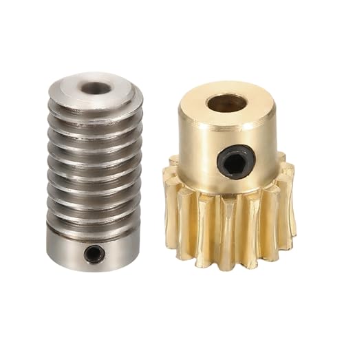 uxcell Worm Gear Set 15T 1:15 Reduction Rate1045 Steel Rod 5mm Bore - size: Gear-4mm, Rod-5mm Bore, style: 0.8M-15T