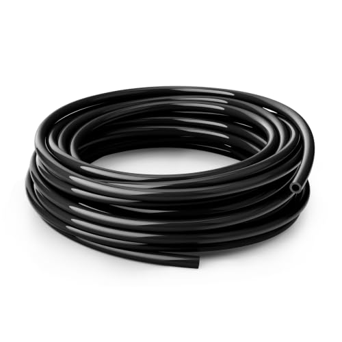 Black PU Air Hose, 12mm OD 8mm ID, 50FT - color: Black, size: 12mm OD x 50FT