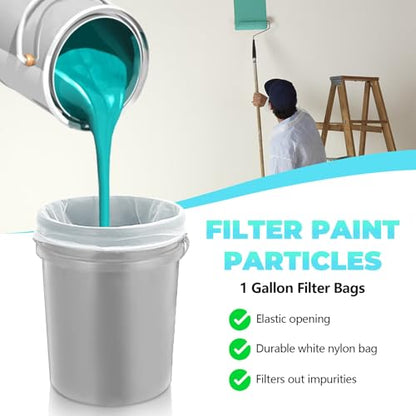 15 Pcs 1 Gallon Paint Strainer Bags Fine Mesh Filters Strainer