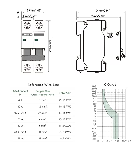 AC Miniature Circuit Breaker, 16 Amp 120V/240V 1 Pole - style: 16 Amp