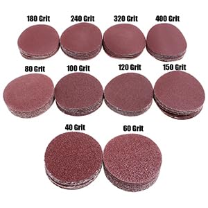 100PCS 2-Inch Sanding Discs Kit with Polishing Pads & Backing Plate – 40 to 400 Grit Sandpaper Set for Drill, Grinder & Rotary Tools