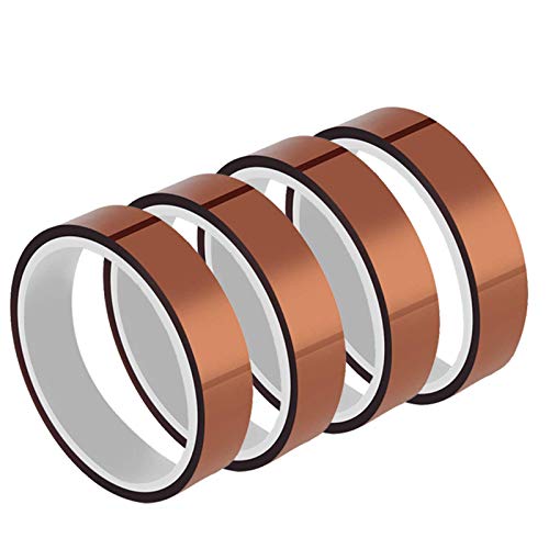High Temperature Tape Heat Tape Heat Resistant Tape Heat Transfer Tape Heat Tape for Sublimation No Residue 10mm X 33m 108ft (Yellow-4 Roll) - color: Yellow-4 Roll