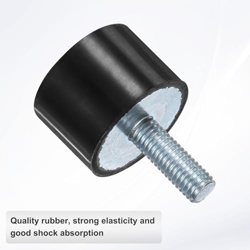 M METERXITY 4-Pack Rubber Mounts D30mmxH20mm Male Vibration Isolators Cylindrical Shock Absorber W M8 x 23mm Studs for Air Compressor/Car/Pump/Boat/Garage Motor/Bobbins Rubber Isolators - size: M8 x 23mm, 30mm x 20mm