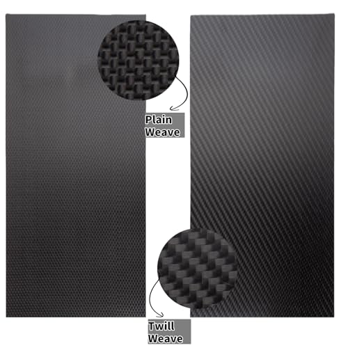 3K Carbon Fiber Sheet 300x400x2.0mm, Glossy Finish, Plain Weave Panel, Extra Thick Carbon Plate for CNC, Automotive, Aerospace, DIY, Waterproof Use (P-PW-L-3040-2) - color: Plain Weave Glossy Finish, size: 300×400×2.0mm