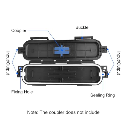 XMSJSIY Waterproof Optic Fiber Protection Connection Box LC Coupler-4PCS