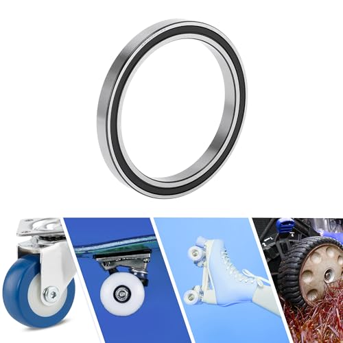 ACROPIX 6816DDU Deep Groove Ball Bearings 80x100x10mm Silver Tone Black - size: 80x100x10mm, style: 6816DDU