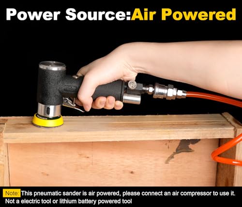SI FANG Mini Air Sander 1/2/3 Inch Pneumatic Small Random Orbital Polisher - style: 1"2"3" Sander Kit