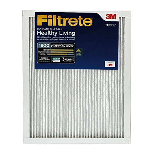 Filtrete 16x20x1 Air Filter, MERV 13 MPR 1900, Allergens, Bacteria, Viruses & Air Pollutants, 3-Month AC/Furnace Filters, Cleaner Air Reliable Airflow, 2 HVAC Filters(Act Size 15.62x19.62x0.78 in) - size: 16x20x1