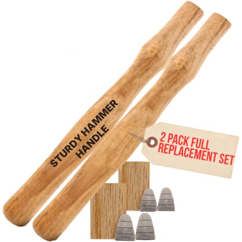 Sledge Hammer Handle Replacement for 2–4 lb Made of American Hickory Wood - style: 2 pack