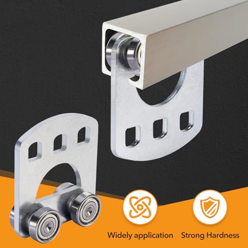 4 Wheels Trolley Assembly Rollers Four Bearing Trolley Assembly Rollers for Unistrut Trolley 1-5/8" Wide and All 1-5/8" or Taller Strut Channel 4PCS