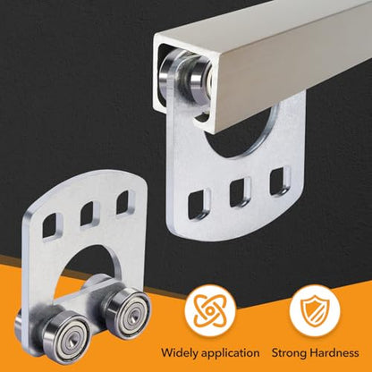 4 Wheels Trolley Assembly Rollers Four Bearing Trolley Assembly Rollers for Unistrut Trolley 1-5/8" Wide and All 1-5/8" or Taller Strut Channel 4PCS