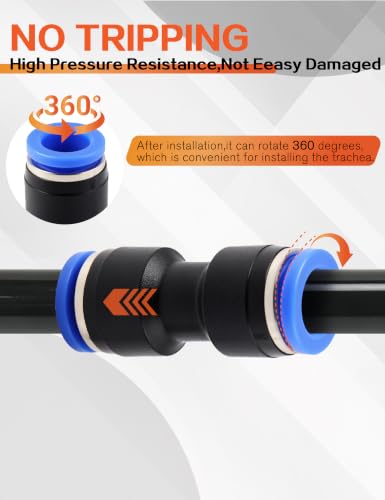 130PCS 1/4" OD Quick Connect Air Hose Fittings Kit, Push to Connect 1/4 1/8 3/8 1/2 NPT Threads&Reducer Pneumatic Line Assortment for Air Compressor, Air System, Auto and Trailer Repair - size: 130PCS