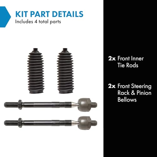 TRQ Front Driver & Passenger Side Steering Kit Steering Rack & Pinion - style: PSA27285
