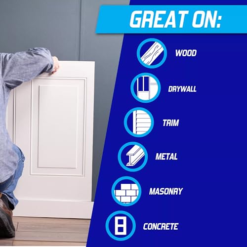 Loctite Power Grab Express All Purpose Construction Adhesive, White, 1 Gallon Pail, 1 Pack - Versatile Construction Glue for Cement, Tile, Wall & More - size: 1 Pack, style: 1 Gallon