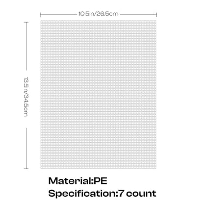 Caydo Plastic Canvas Sheets, 4 Pieces 7 Count 10.5 X 13.5 Inch Plastic Mesh - color: Clear White - 4pcs