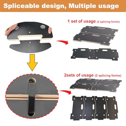 Hard Wood Mover Spliceable Dolly 550Lbs Capacity (2 Packs) 4 Wheels Heavy Duty Furniture Moving Connectable Design Dollier Upgraded Transport Roller - color: Spliceable Rectangular