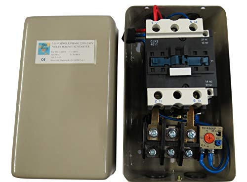 Magnetic Electric Motor Starter 7.5 HP Single Phase Control 220/240V 30-40A