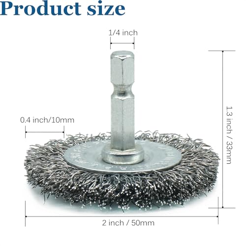 8-Pack 2-inch Wire Wheel Brush Set for Drill - style: 2-inch Wheel Brush - 8 Piece